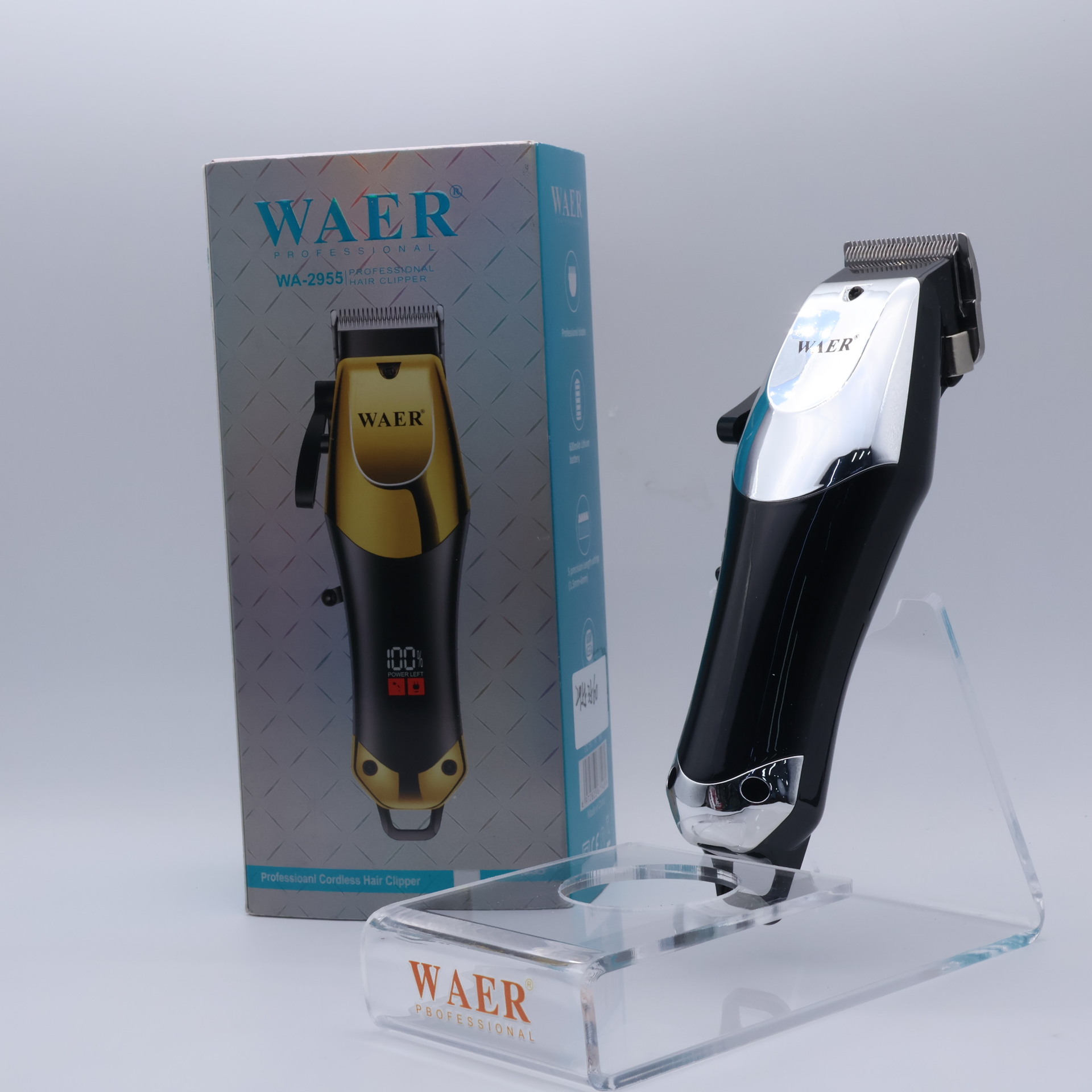 WAER新款电动理发剪雕刻不锈钢电推剪发廊专用大功率专业款电推子详情22
