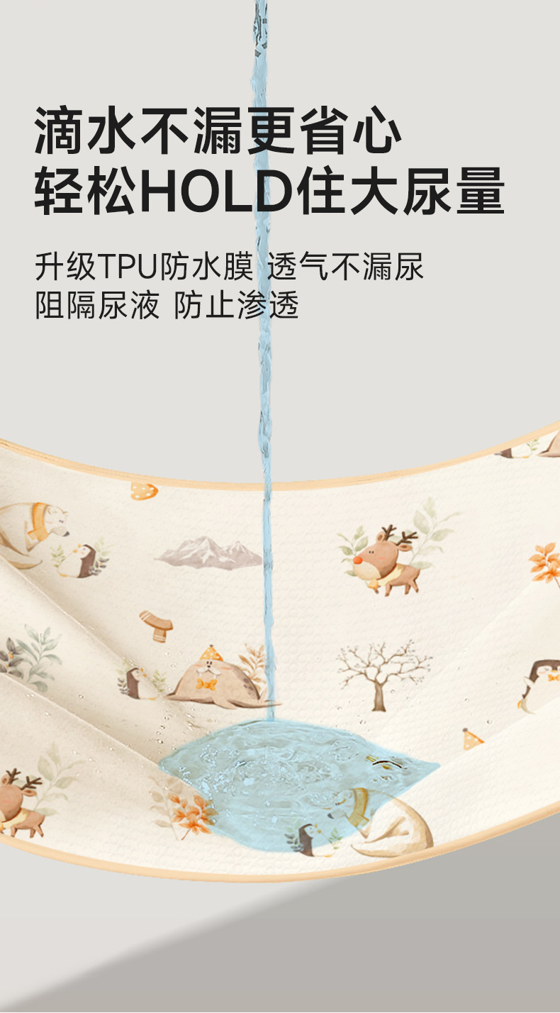 隔尿垫婴儿防水可洗透气表纯棉大尺寸宝宝专用幼儿园小床垫护理垫详情4