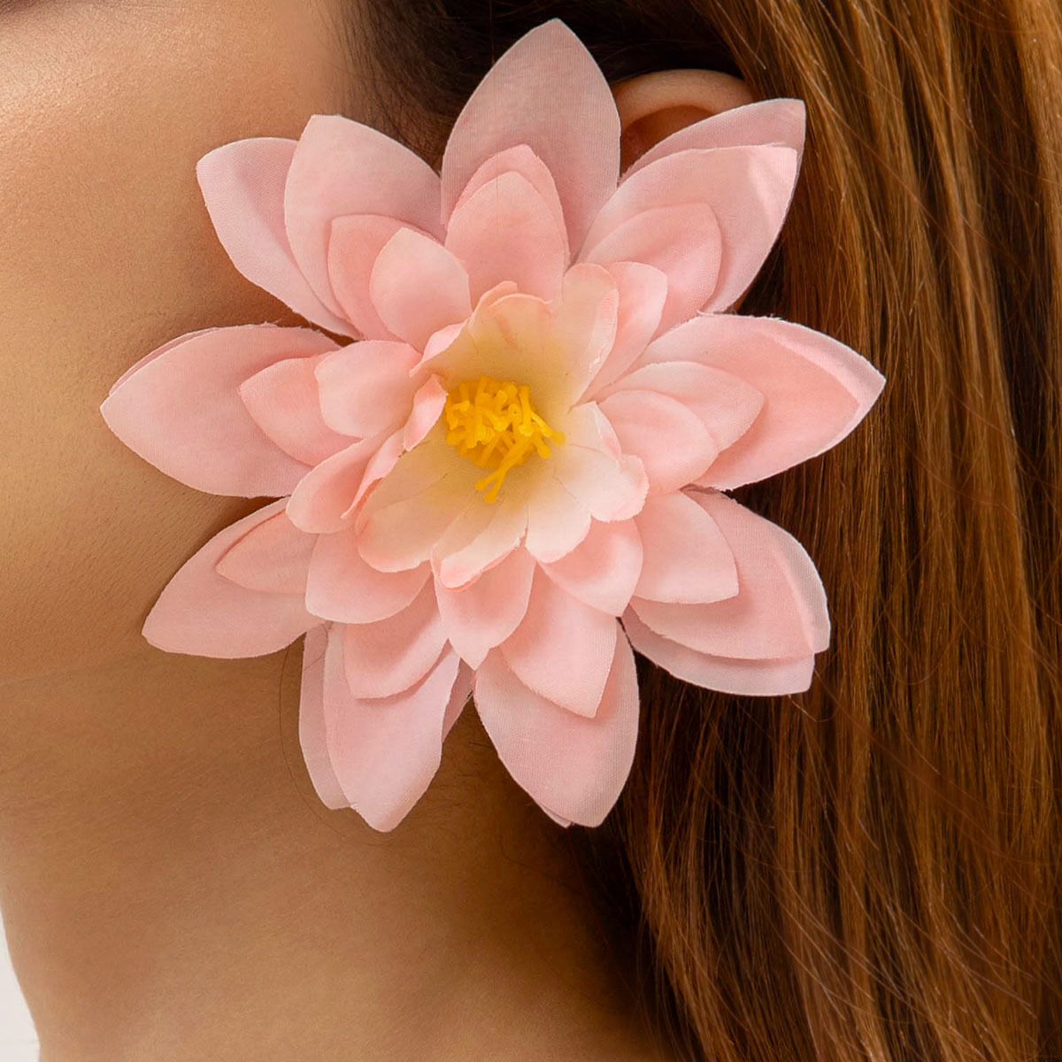 欧美跨境时尚清新布艺花朵流苏串珠优雅甜美情人节礼物耳坠耳环女详情53