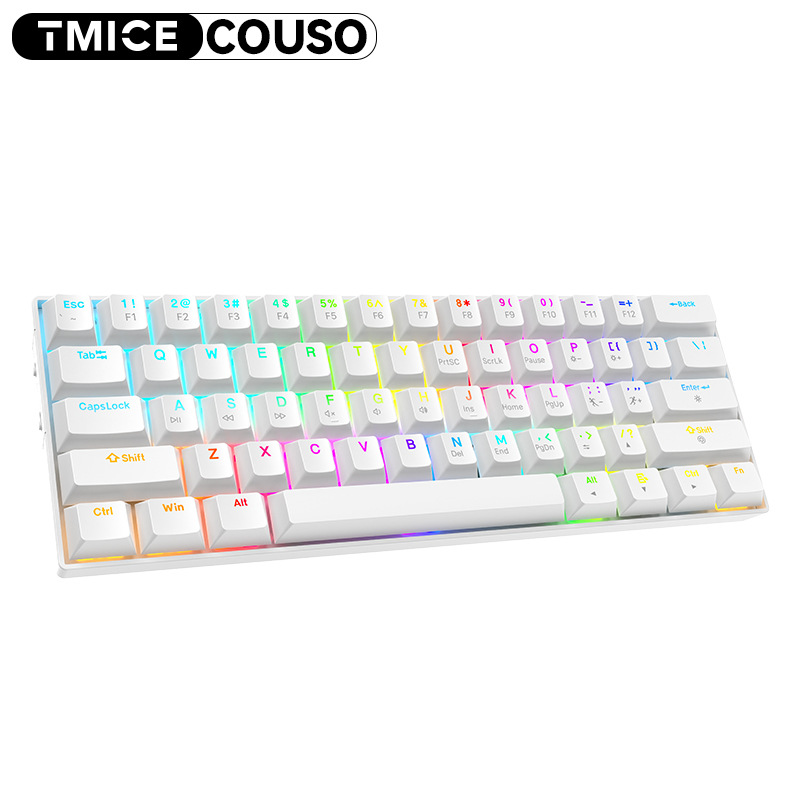 蓝牙三模机械键盘61键RGB发光茶轴电竞无线游戏键盘 工厂热销详情13