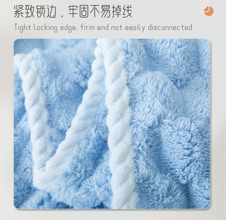 严选爆款云朵格浴巾吸水速干珊瑚绒浴巾洗澡毛巾情侣加厚柔软批发详情8