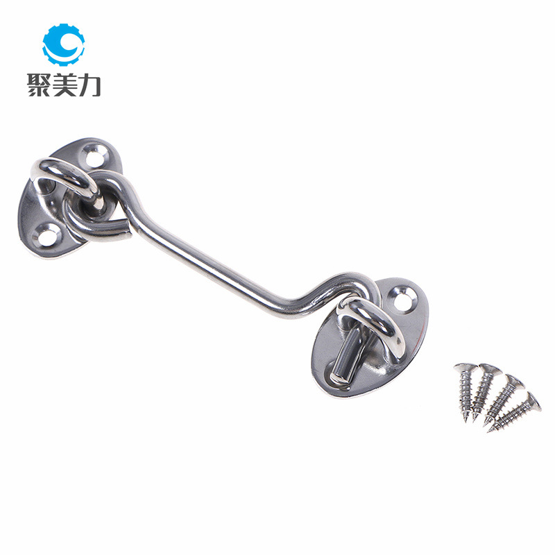 加厚不锈钢风钩黑色老式窗钩配件门窗挂钩扎钩搭钩风勾详情4