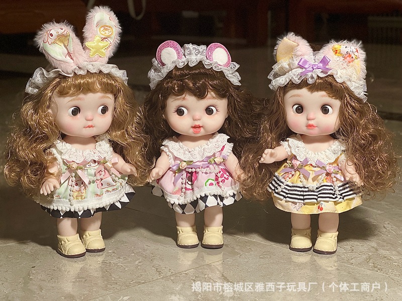 28厘米胖娃娃可爱搞怪表情娃丑萌娃娃全身搪胶3D眼5关节 儿童玩具详情6