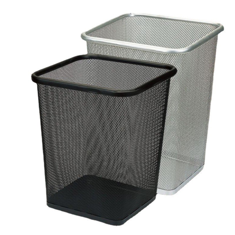 Wholesale metal mesh trash cans, household open type, office, kitchen and bathroom, INS style, uncovered waste paper baskets pic 21