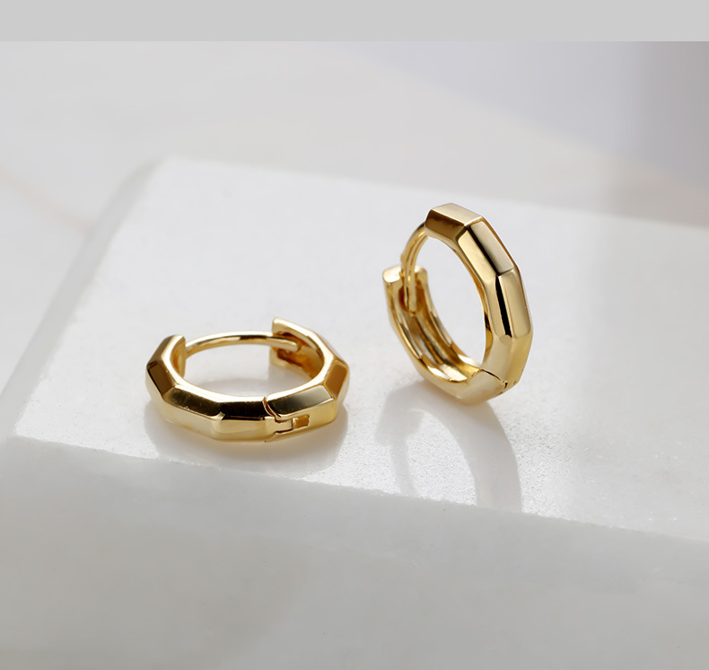 S925纯银耳环切面夏季基础小众极简耳饰百搭气质饰品女高级感耳钉详情7