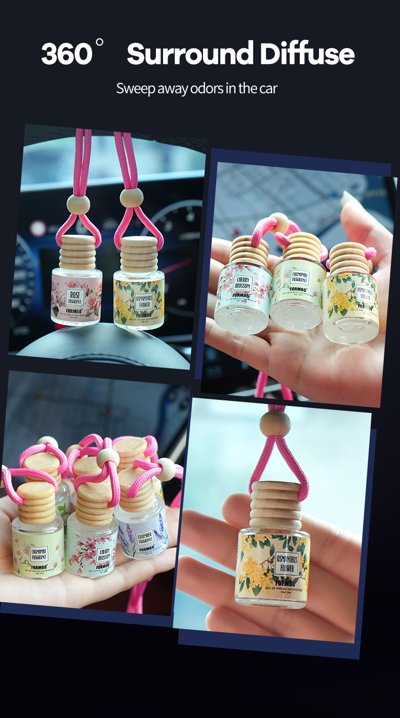 【跨境专供】FORMBO车载香薰清新花香淡香小巧汽车香薰挂件批发详情7