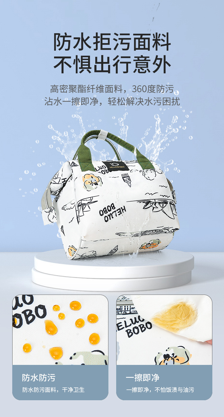 2024 New casual portable Mom bag, multi-functional lightweight storage bag, waterproof and heat-insulating multi-compartment outdoor backpack pic 8