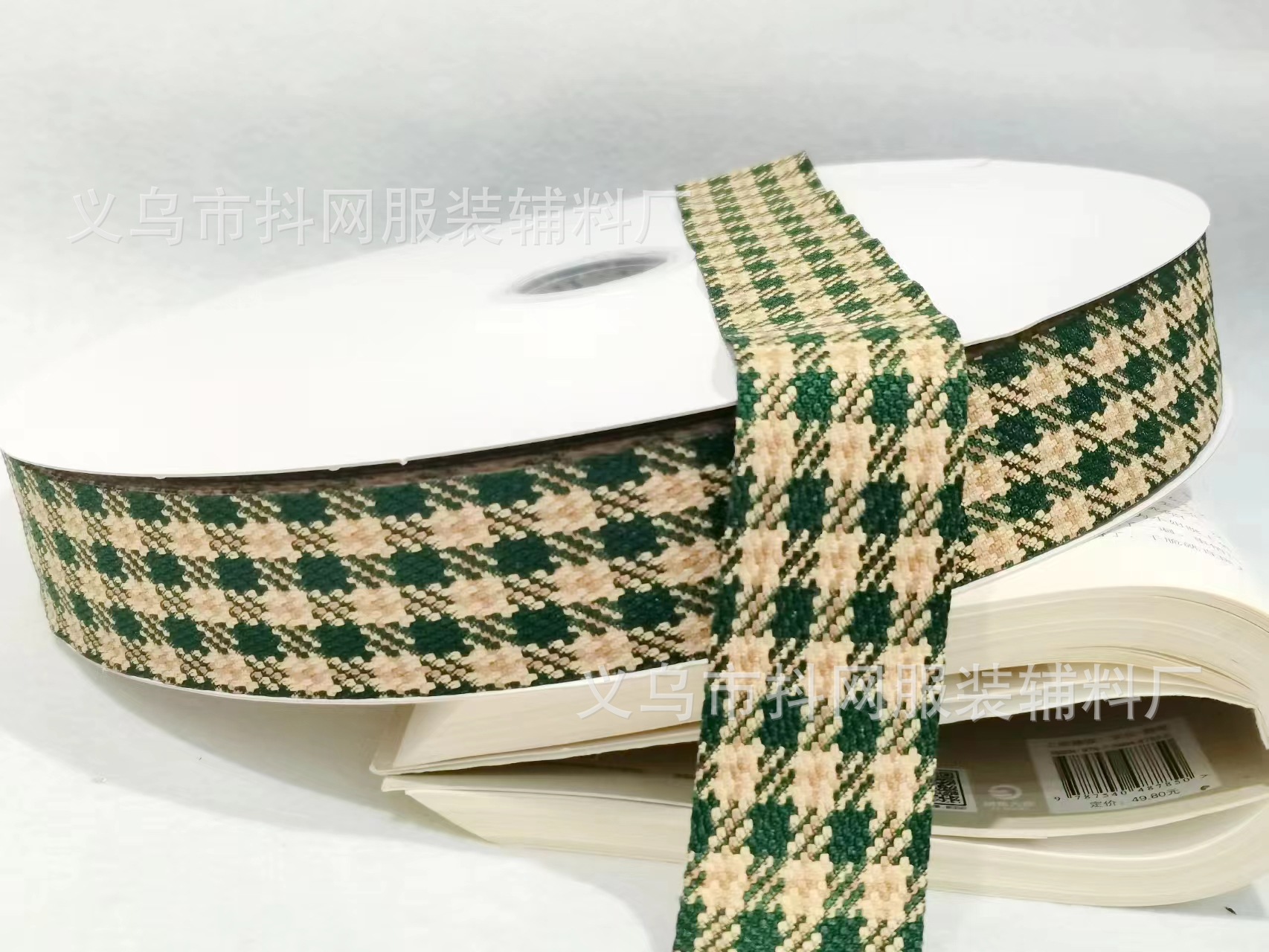 4cm韩版千鸟格纹织带格子丝带DIY蝴蝶结发饰头饰包边鲜花礼盒包装详情11