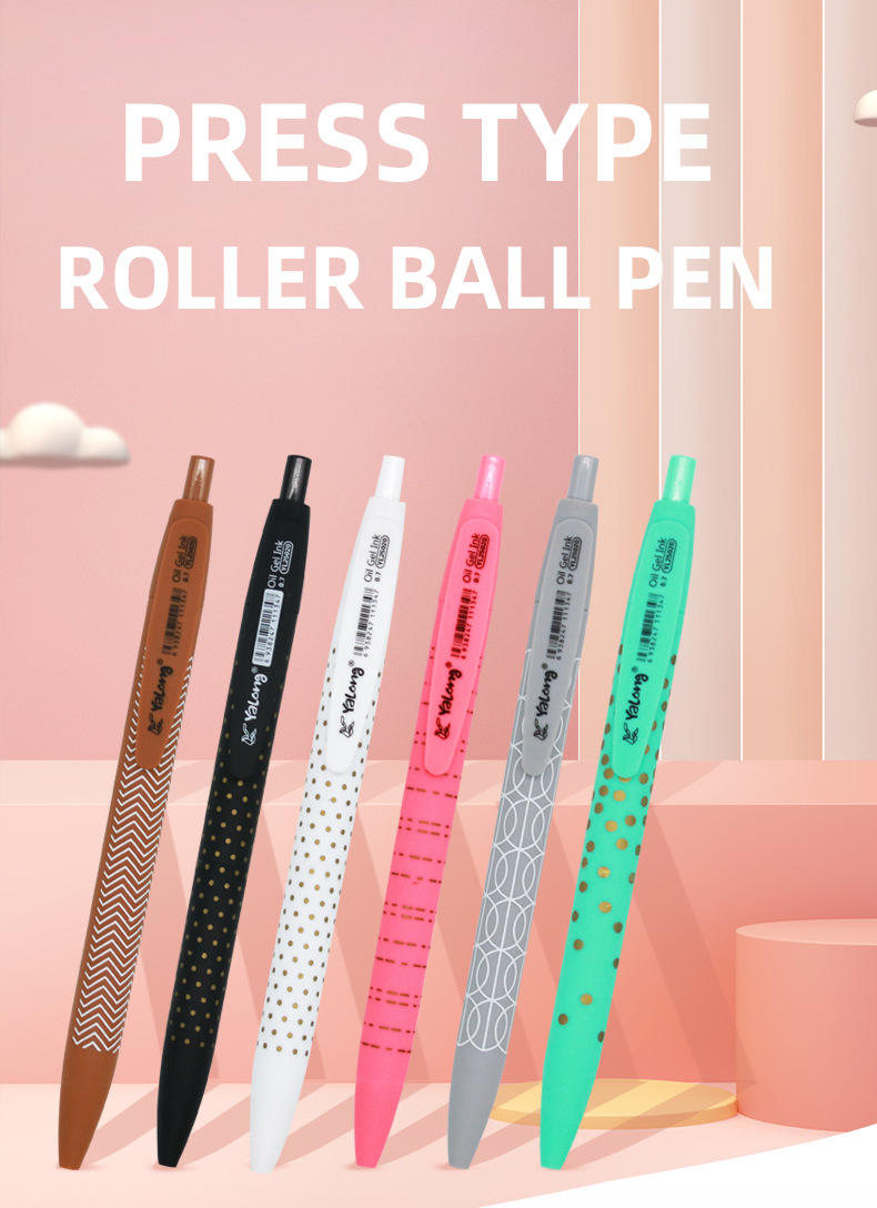 Yalong Cross-border 2024 Wholesale Fashion design oil pens, ballpoint pens, blue ink, school and office workers pic 2