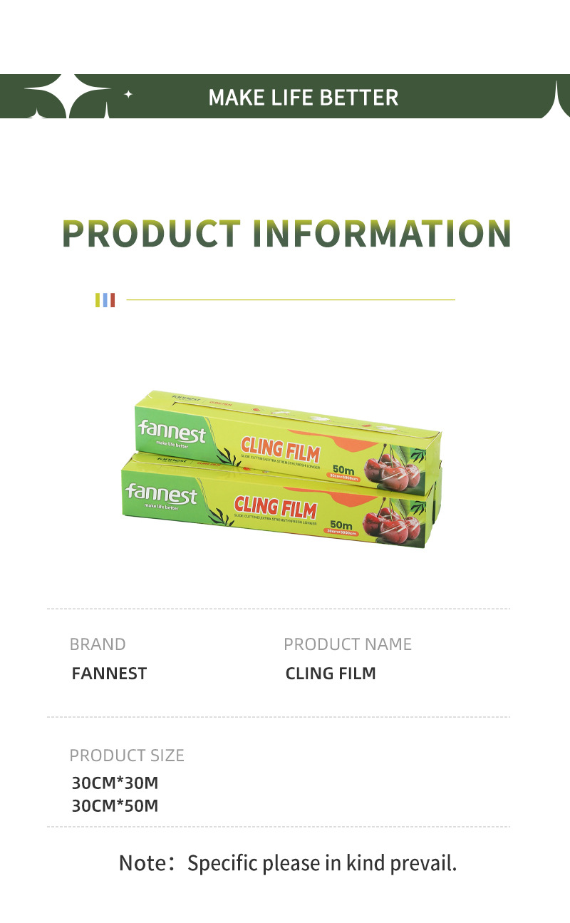 跨境食品级PE保鲜膜切割盒家用蔬菜生鲜防尘锯齿款保鲜套罩冰箱存储用品详情8
