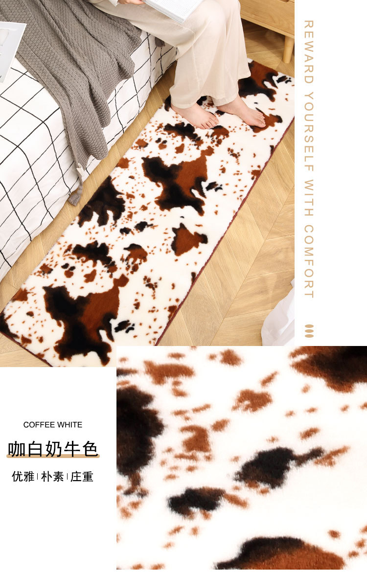 仿兔毛印花床边垫轻奢书房地毯客厅耐脏柔软地垫卧室脚垫家用垫子跨境出口防滑垫水晶绒地垫家用厨房浴室吸水防滑地垫防滑详情19