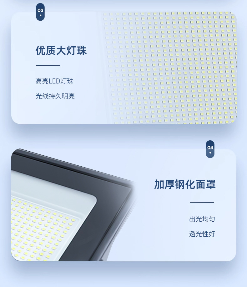 led投光灯射灯室外照明防水强光超亮工地工厂房探照灯户外照明灯详情11
