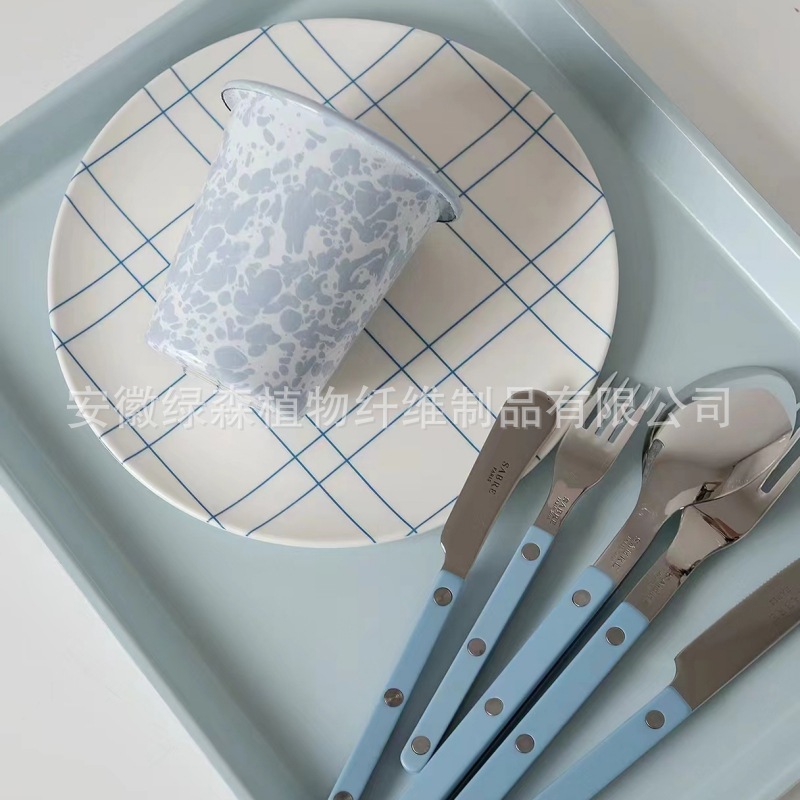 现货XeniaTaler加拿大竹纤维盘子餐具耐摔水果早餐盘面包甜品盘详情20