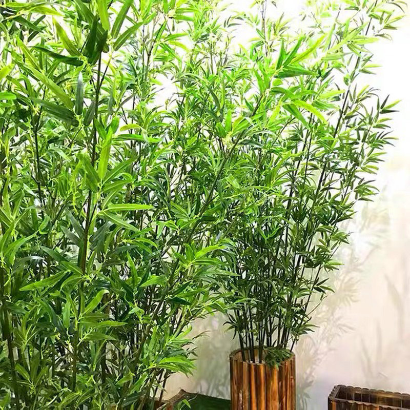 仿真竹子室内装饰隔断屏风假竹子挡墙造景绿植盆栽细水竹办公文化园艺仿真枝叶树详情29