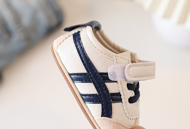 Soft-soled anti-slip walking shoes for infants aged 0-1 year old, boys and girls, 6-9-12 months, and sports color-blocked white shoes pic 15