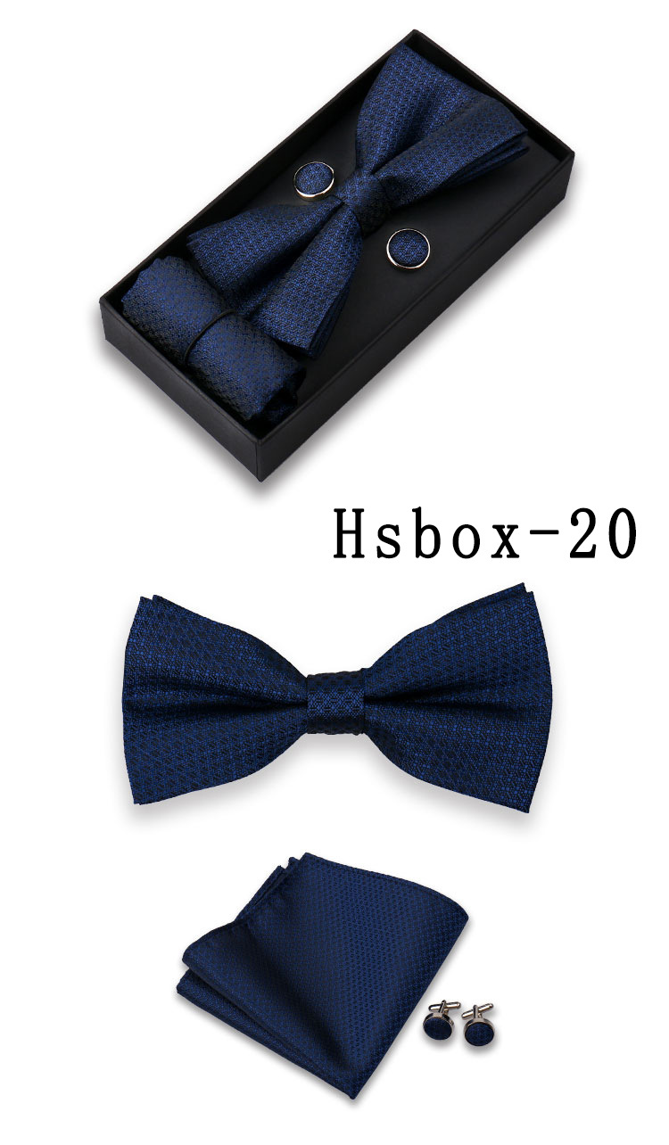 男士结婚礼服配饰套装红色领结口袋巾袖扣三件套现货男士领结领花西装配件详情22