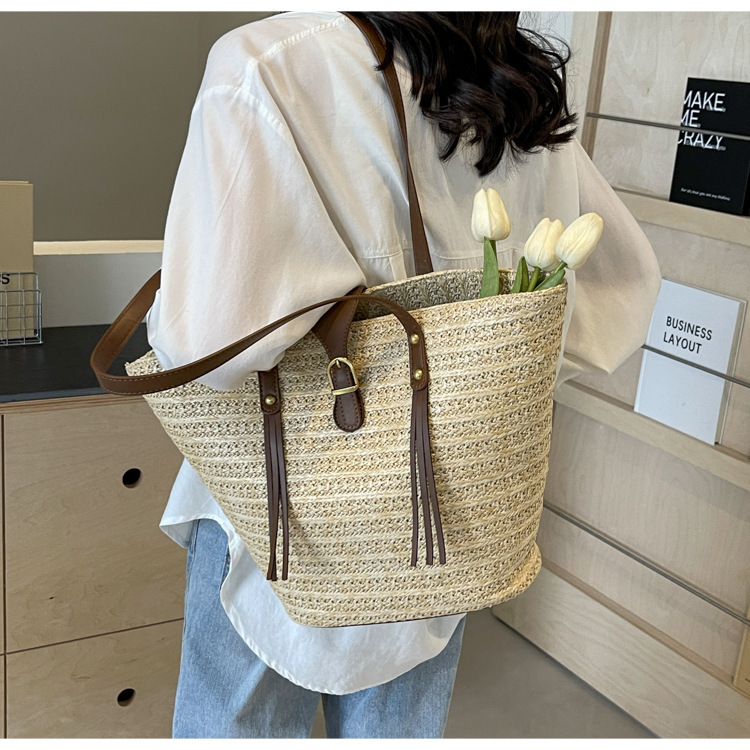 草编大容量包女包编织夏天沙滩女2024新款包包单肩手提托特包大包详情42