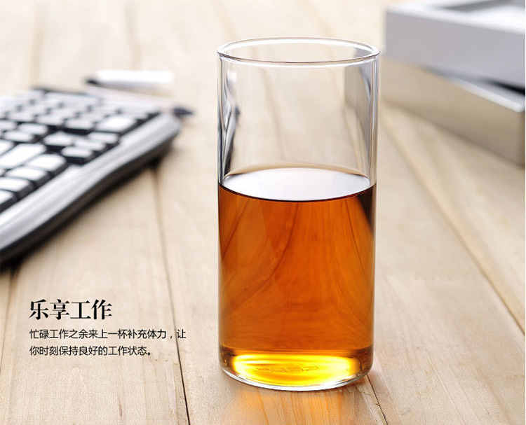 工厂供耐热玻璃大水杯高硼硅玻璃咖啡杯果汁杯单层透明玻璃早餐杯详情3