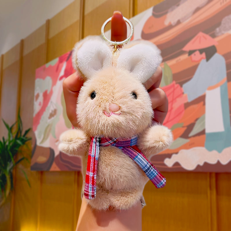 Wholesale of creative scarves, little rabbit figurines, claw machine dolls, small pendants, cute plush toys, keychains and small gifts pic 4