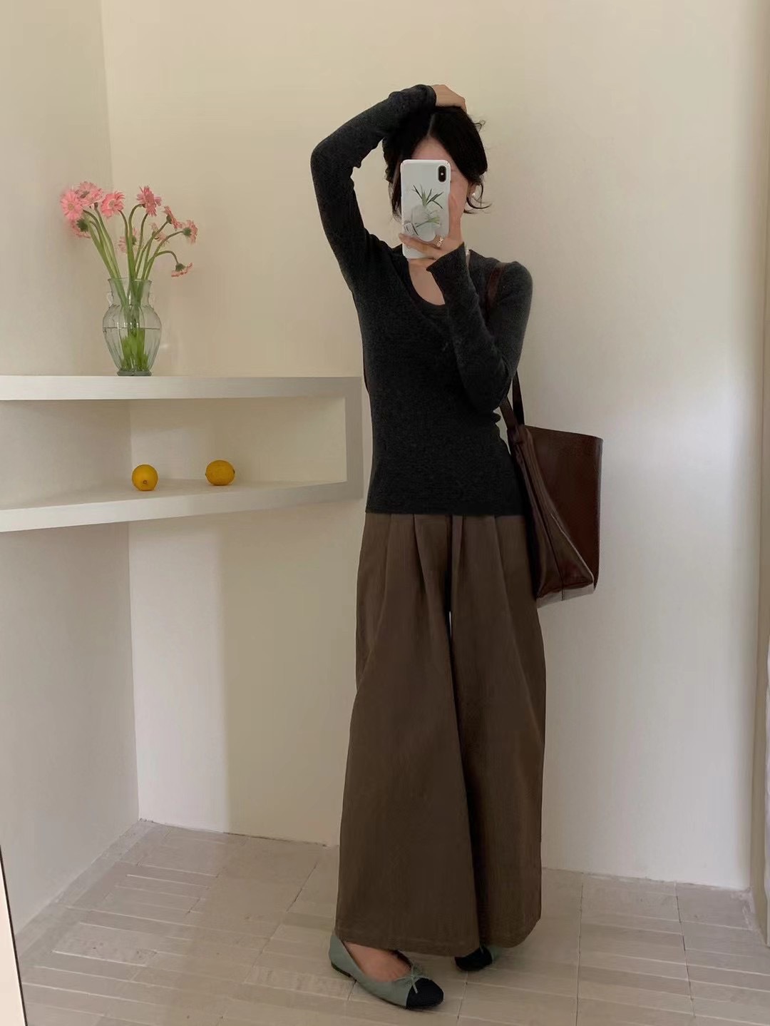 早秋新款100羊毛U领韩系纯色时尚简约针织弹力打底衫百搭女毛衣潮详情12