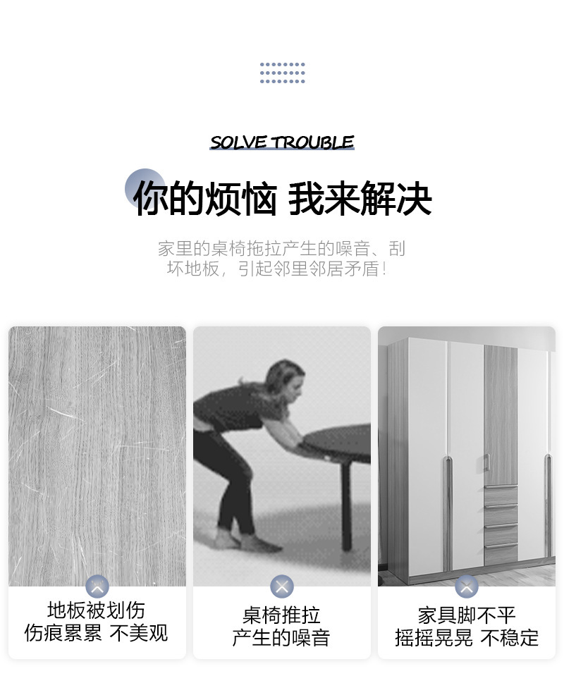 Teflon adjustable foot pads for furniture, table and chair foot pads for easy movement and adjustment of feet, floor protection pads for adjustable feet pic 3