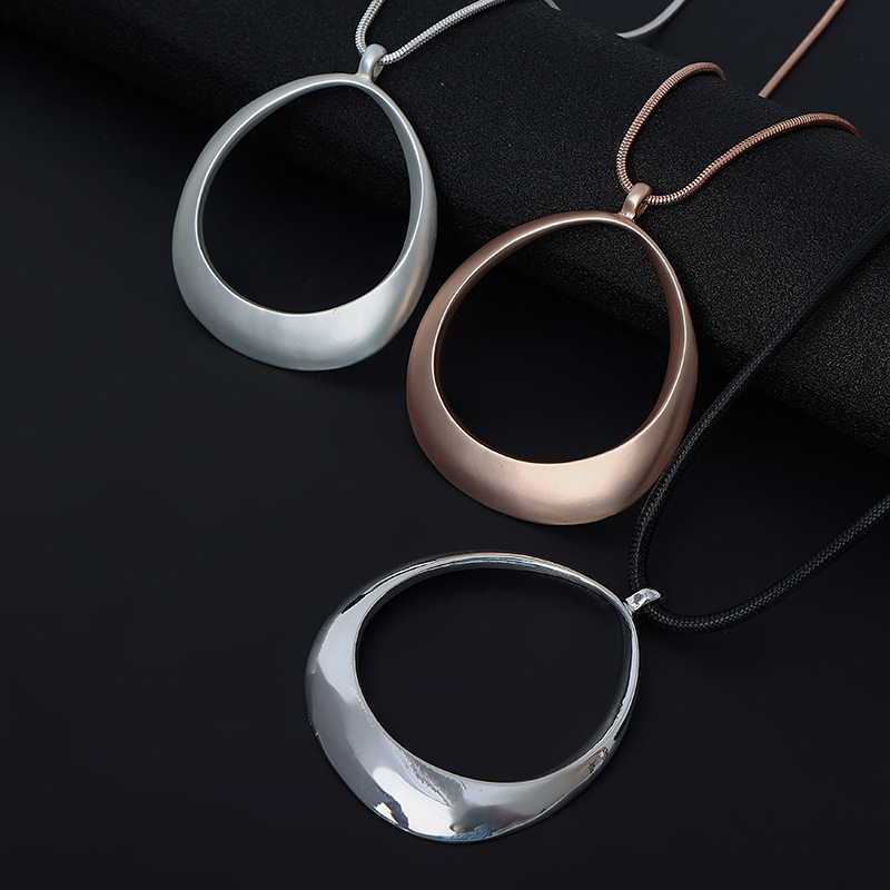 跨境亚马逊热销爆款欧美几何形吊坠长款ins高级项链时尚女毛衣链详情12