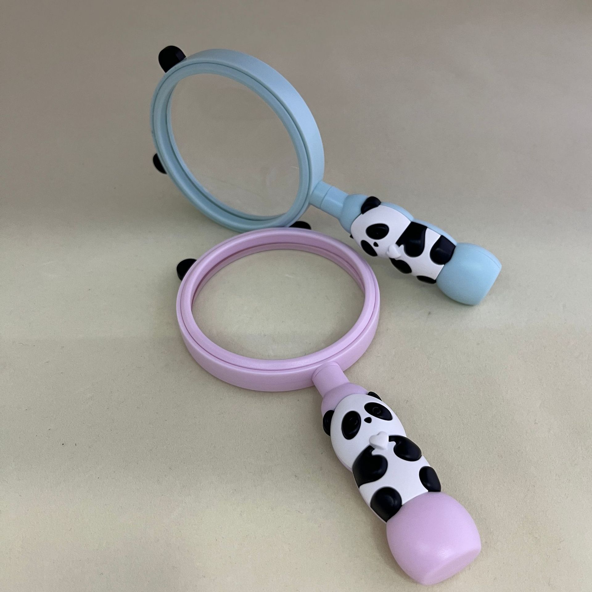 新款塑料卡通彩色8375熊猫图案放大镜学生教学礼品放大镜直径75MM详情11