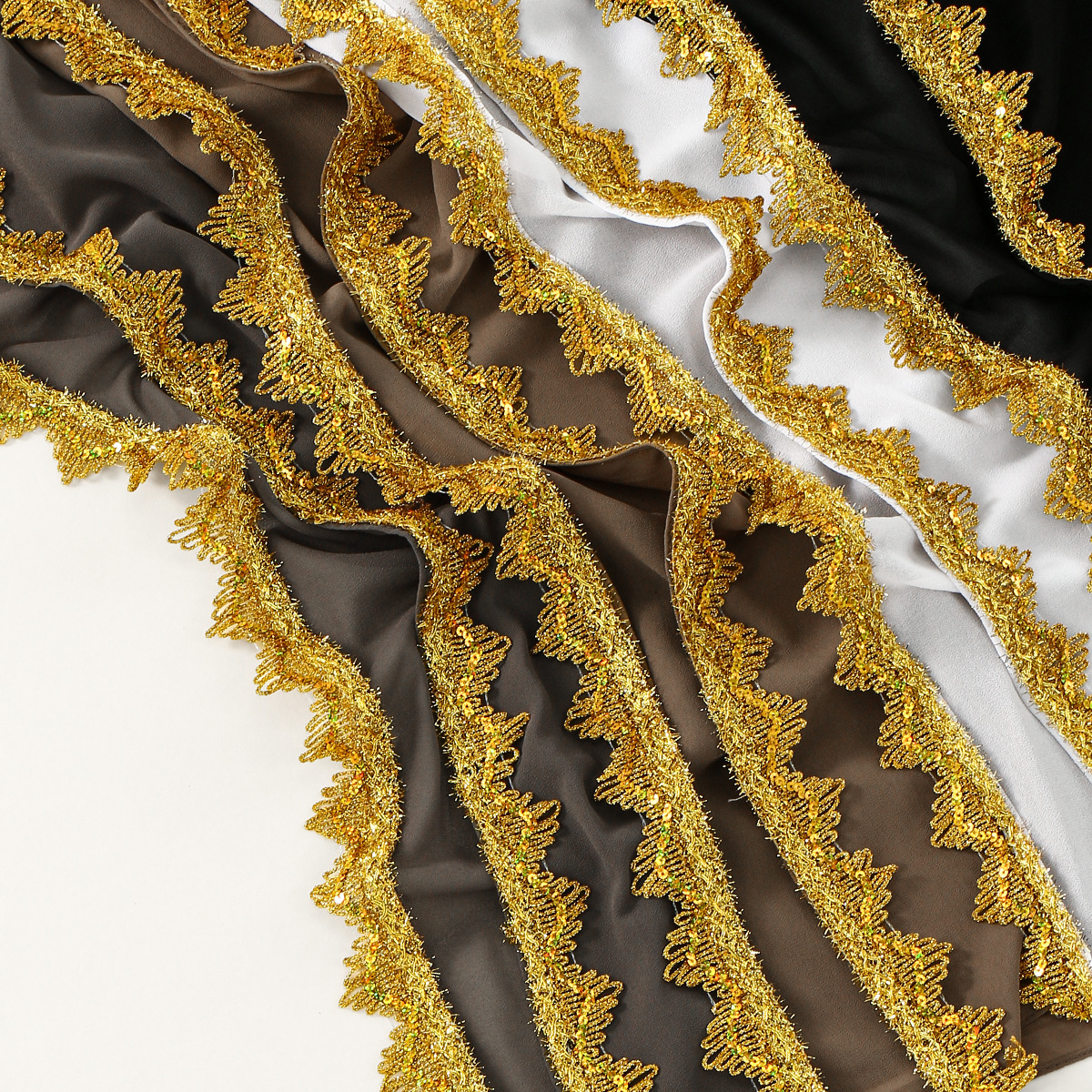 新款跨境热销金色皇冠波浪边纯色雪纺长巾女百搭时尚民族披肩头巾详情13