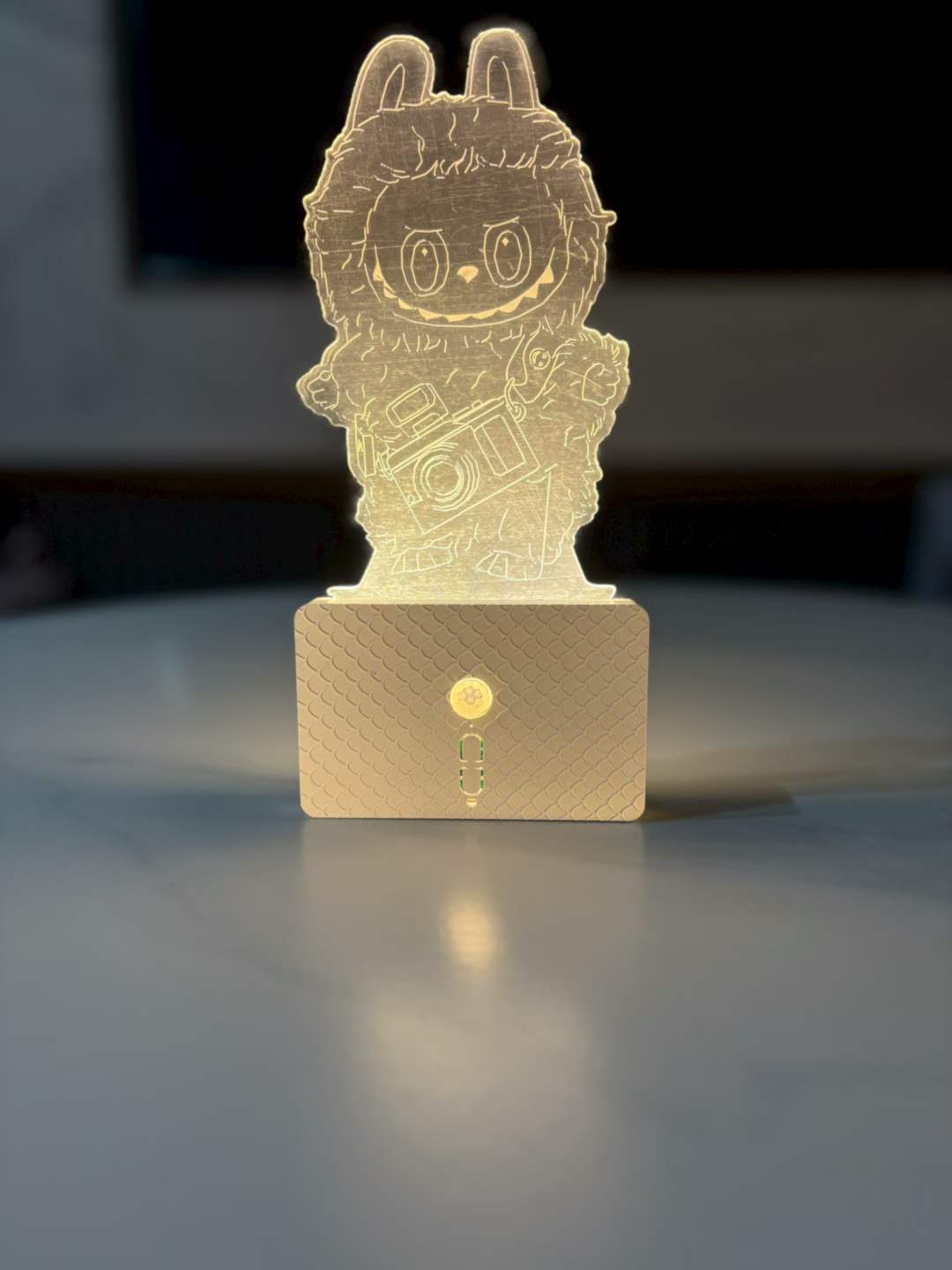 Cartoon doll sensor light charging model, sensor night light cross-border model, seven-color night light ambient light, acrylic glass pic 19