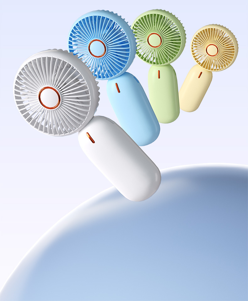 Handheld small fan, simple and portable, mini USB charging, strong wind force, silent, logo design for a souvenir pic 7
