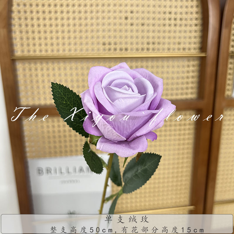 Single-branch velvet rose waterfall, romantic shopping mall park, popular check-in and photo backdrop, wedding arch, photography props pic 7