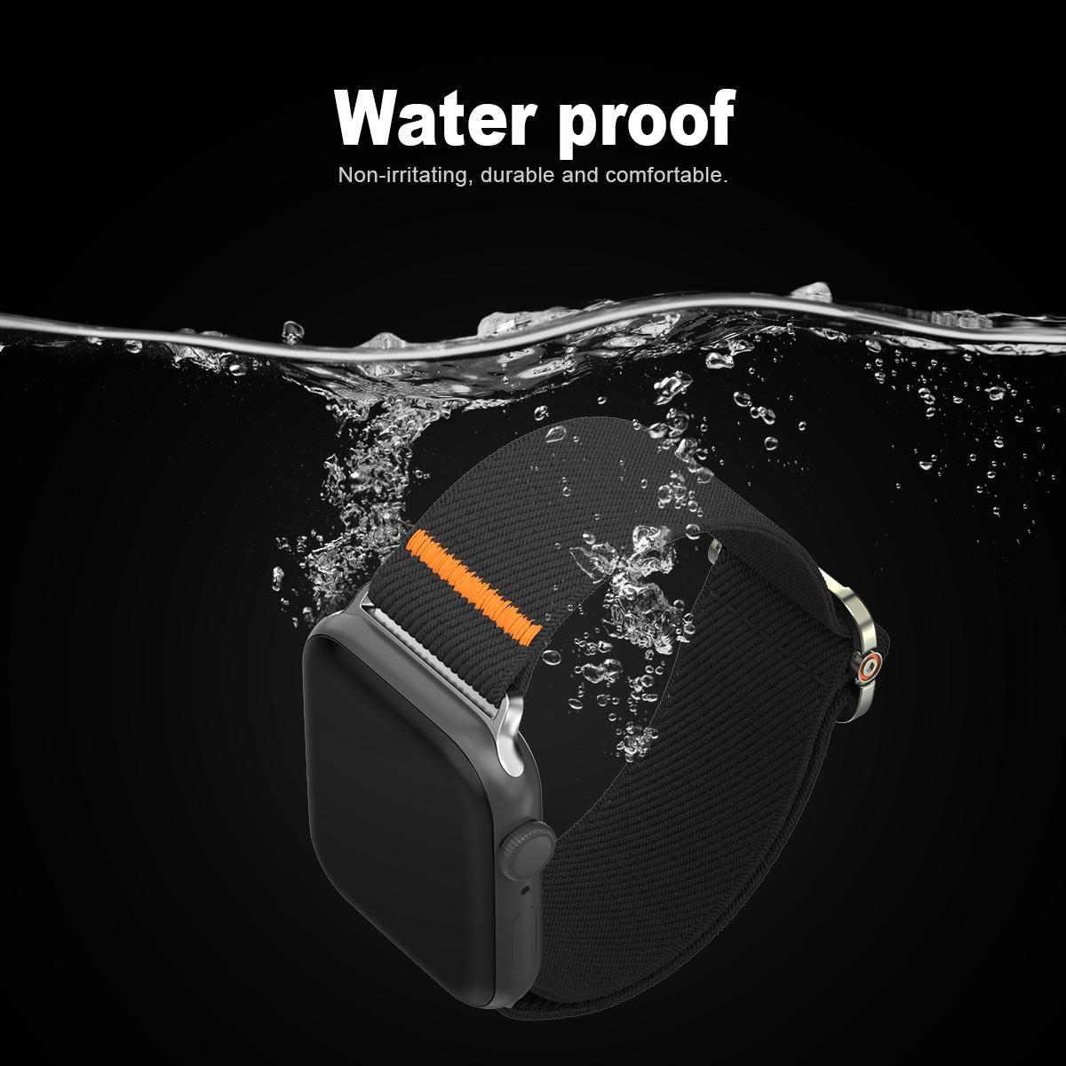 适用苹果尼龙手环苹果手表带iwatch10表带滴胶机械扣书包带车线款详情6
