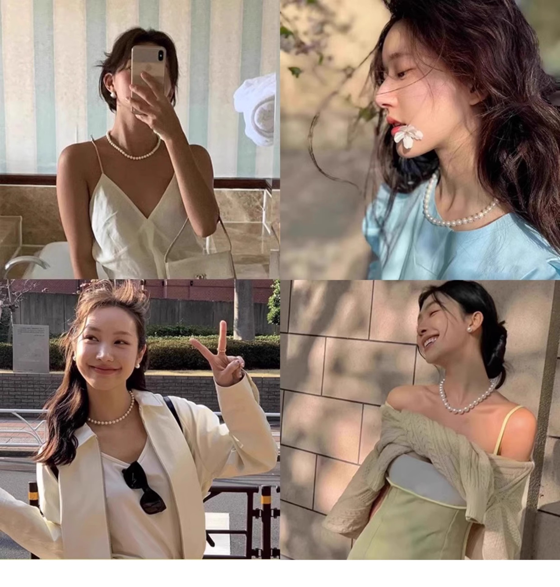 天然澳母贝珍珠项链925银元宝扣强光高品质贝珠澳白项链工厂批发详情22