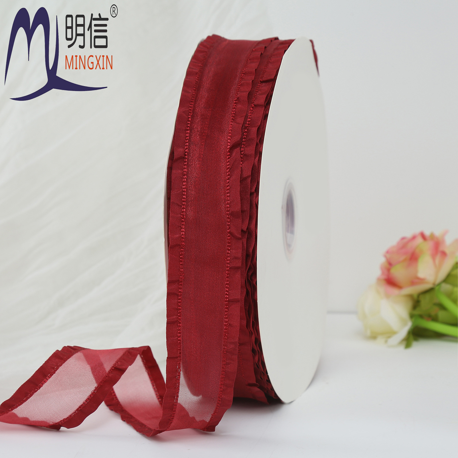 Wholesale of cross-border double skirt hem snow yarn with gift bow, packaging silk, wide edge ruffled yarn and ruffled edge clothing accessories pic 7