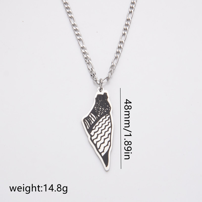 Stainless steel necklaces for Israeli and Palestinian mosques, titanium steel pendants for men and women, fashionable accessories pic 8
