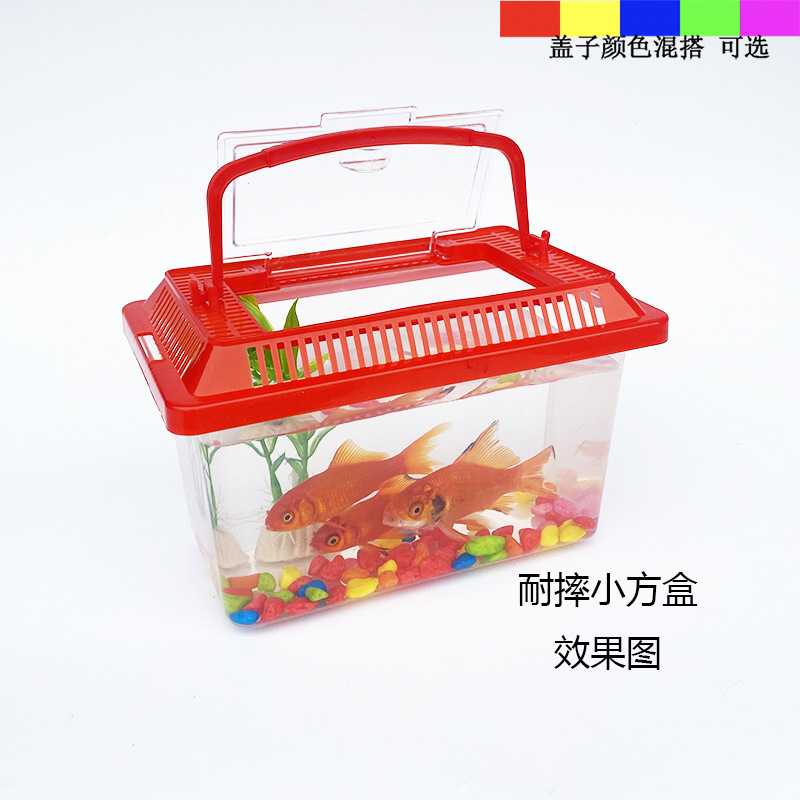 Factory direct sales of large, medium and small-sized portable plastic fish tanks, transparent turtle tanks, reptile pet breeding boxes pic 4