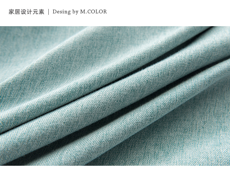 Swan Cotton and linen modern and simple living room and bedroom curtains, solid color thickened fully blackout linen curtain fabric manufacturer for homestays pic 24