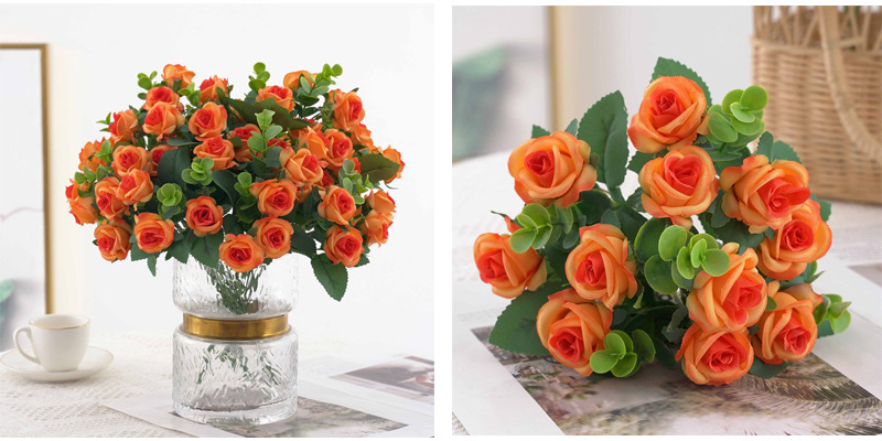 仿真花茶苞牡丹玫瑰多款绢花装饰家居婚庆花艺园配材配景摄影道具详情8