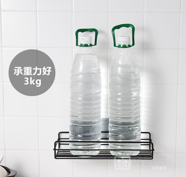 浴室简约置物架壁挂厕所卫生间免打孔洗手间挂篮家用洗漱台铁艺架详情5