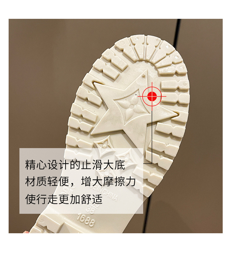 跨境时尚高筒雨鞋女保暖厚底韩版百搭防水靴外穿防滑厨房胶鞋女士详情27
