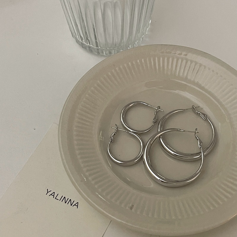 冷淡风素圈耳环复古圆圈耳饰925银针小众高级感气质轻奢风简约女~详情28