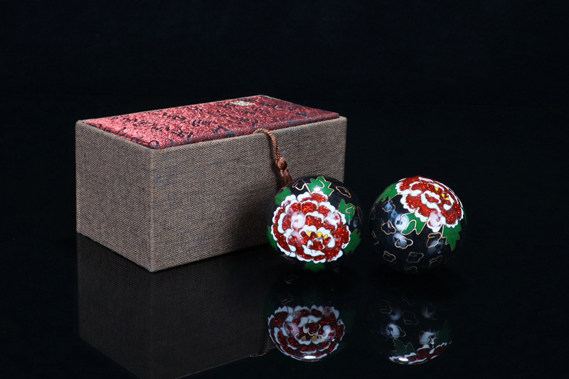 Premium gift box set of Beijing Cloisonne handball outer craft cultural gift Cloisonne low-temperature fitness ball pic 14