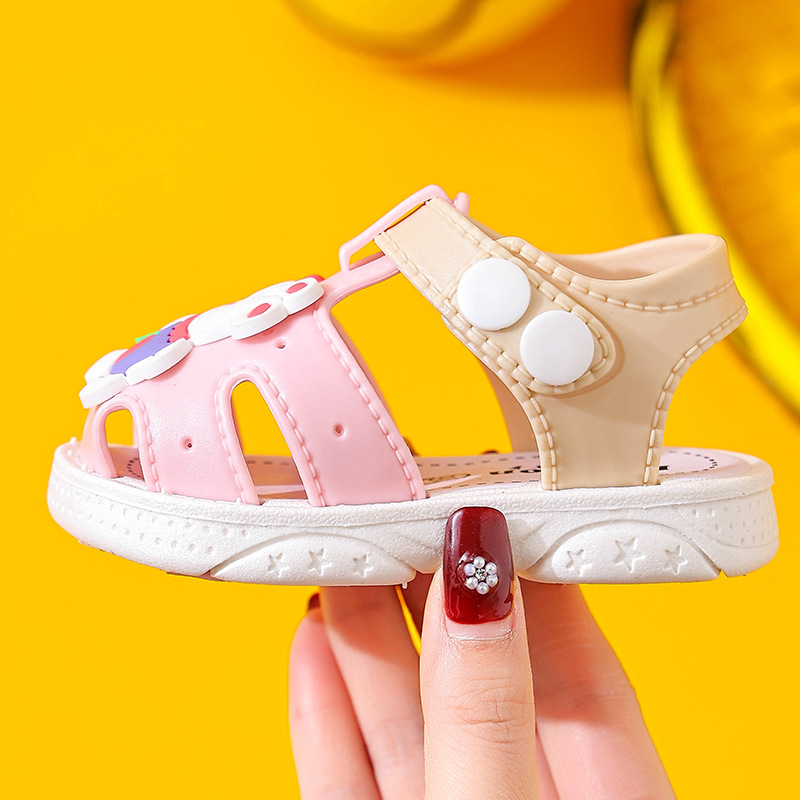 儿童凉鞋卡通幼儿包头洞洞鞋男童宝宝室内防滑软底女童沙滩鞋夏季详情16