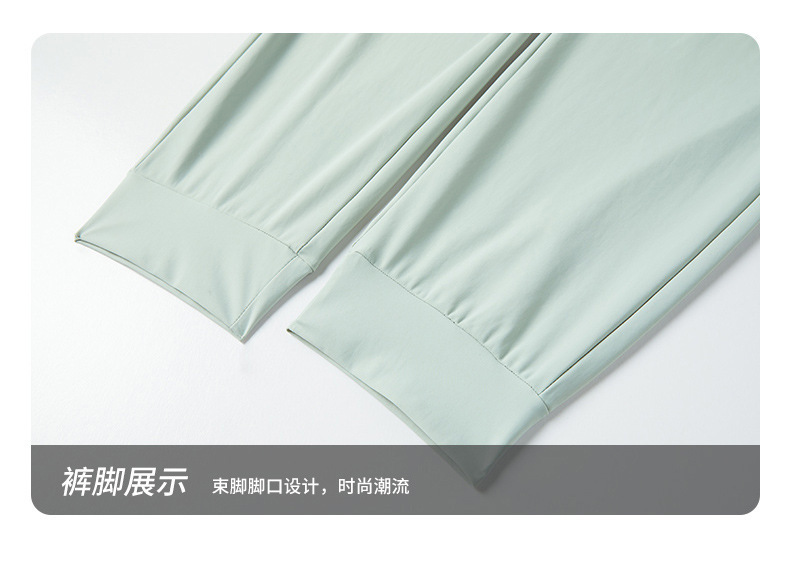 实体店夏季新款冰丝情侣运动休闲宽松轻薄透气防晒裤直筒束脚裤女详情25