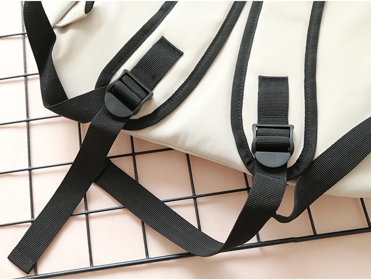 双肩包男日系百搭大容量大学生背包轻便简约初中高中生上课书包女详情13