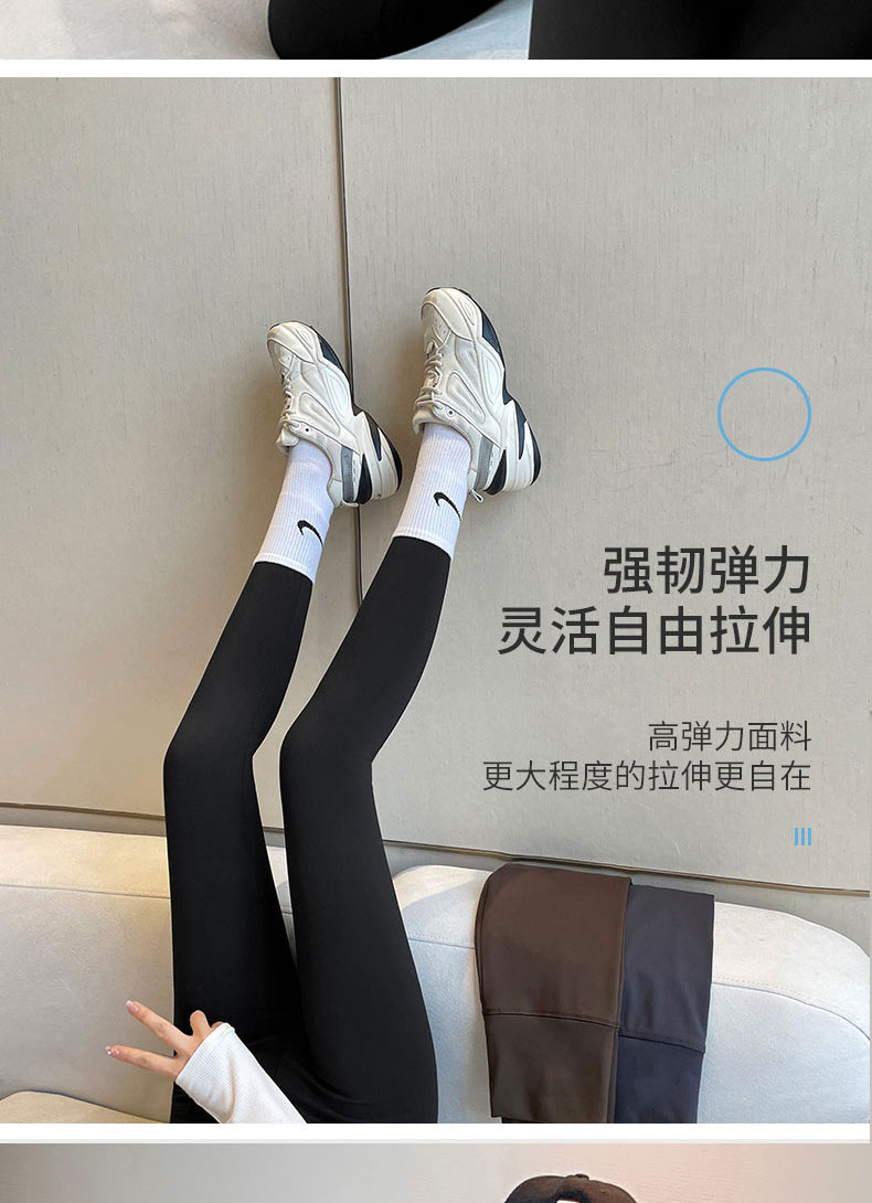 加厚羊羔绒鲨鱼裤女外穿冬季春秋紧身保暖棉裤加绒打底瑜伽芭比裤详情9