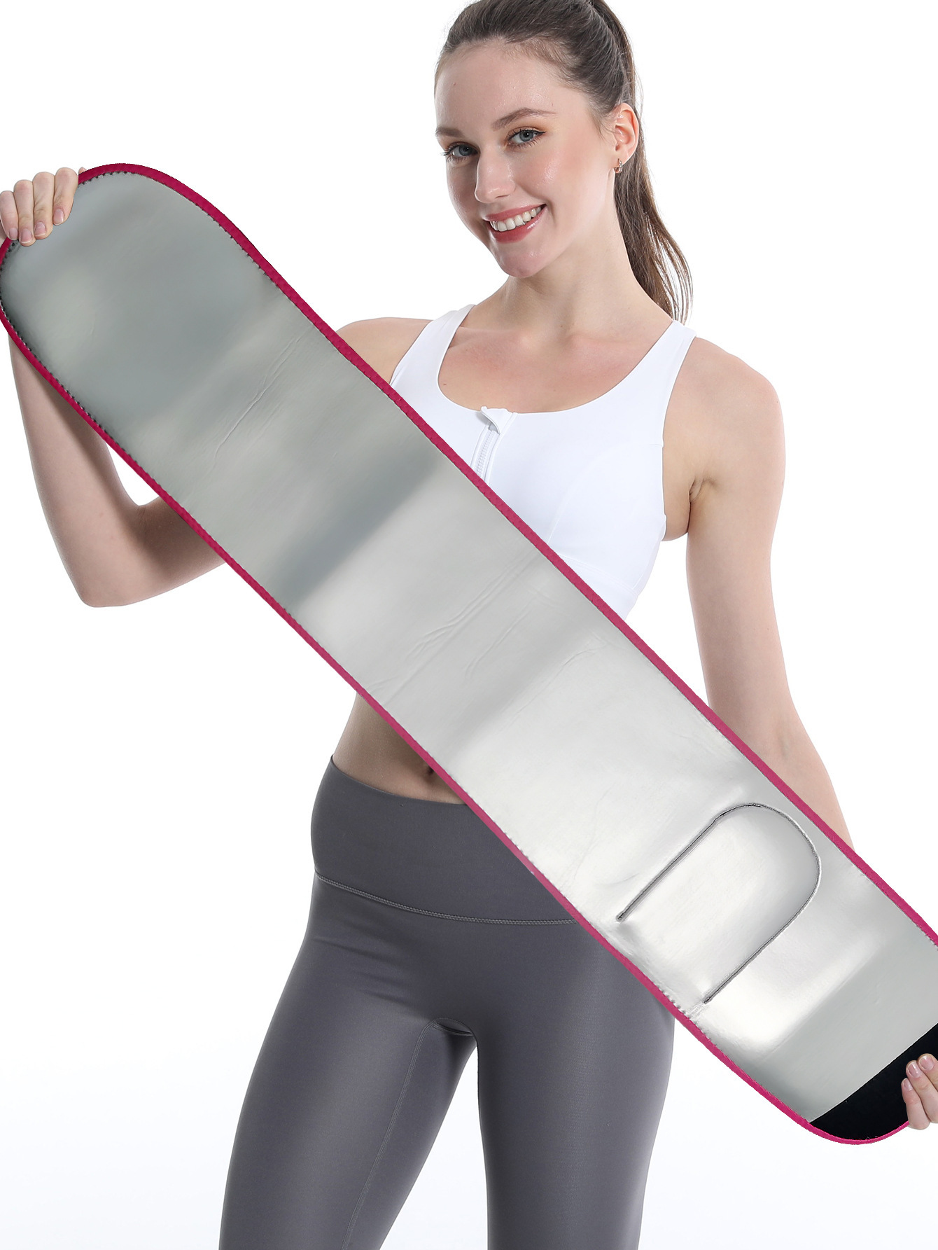 X Cross-border best-selling abdominal tightening belt, sauna sweat-absorbing belt, body-shaping belt, mobile phone bag, silver ion waist seal belt pic 20