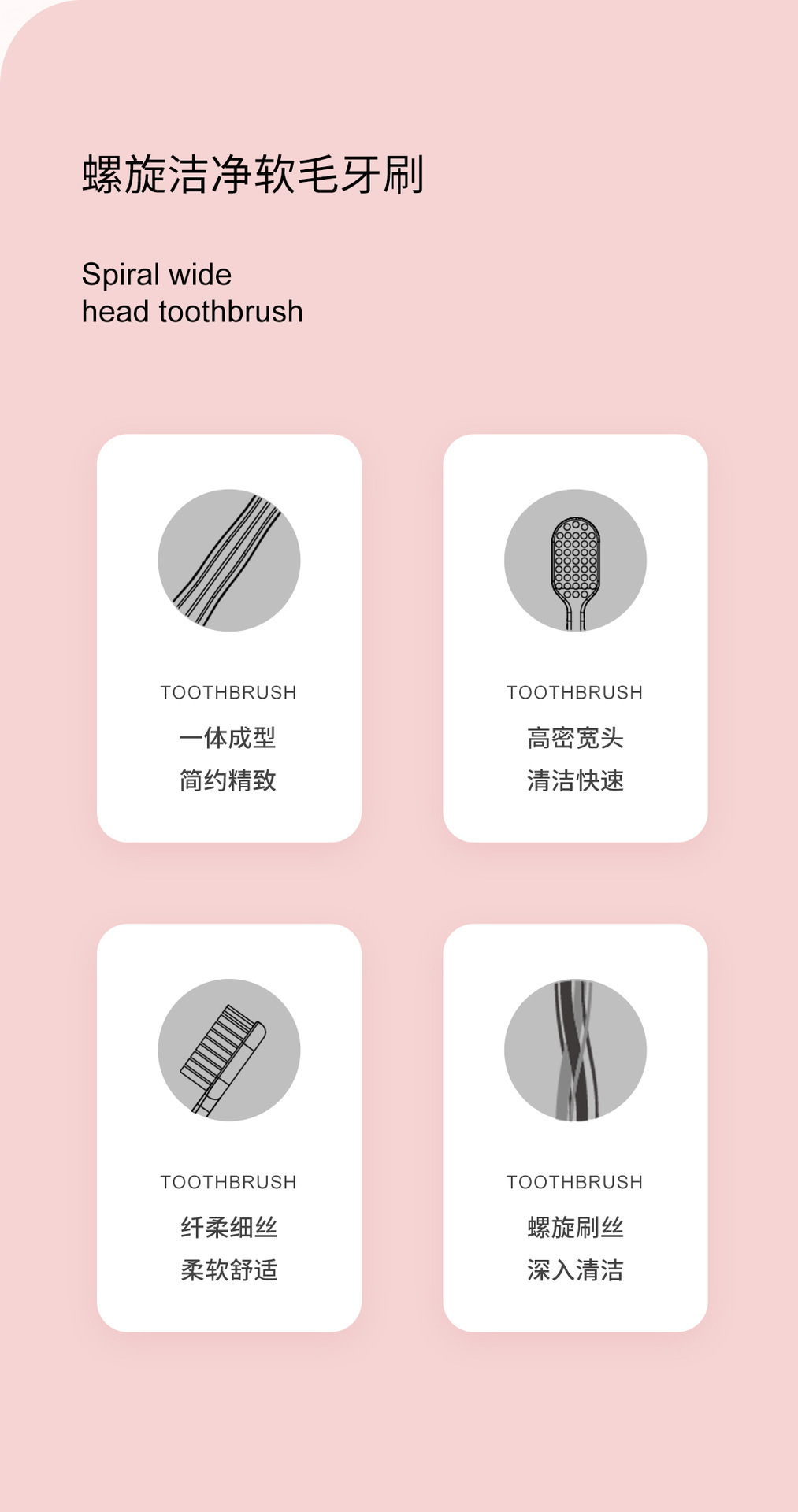 Yuepan toothbrush soft bristle spiral thread medium bristle adult toothbrush household high-end manufacturer in stock, soft bristle toothbrush wholesale pic 3