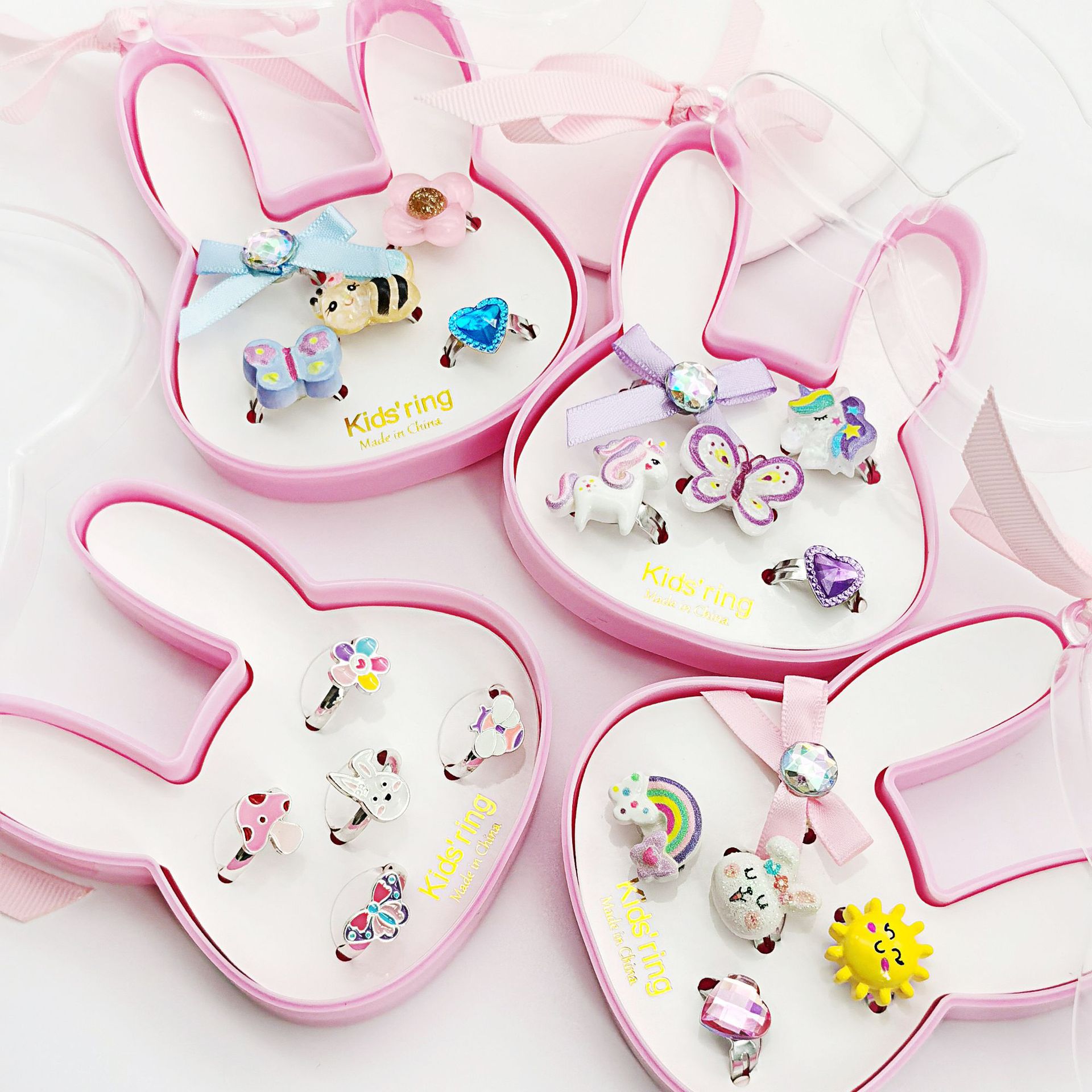 【可以】新品儿童卡通戒指可调节树脂戒指幼儿园生日礼物玩具饰品详情6