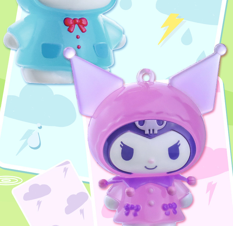 三丽鸥家族雨衣系列钥匙扣库洛米帕恰狗书包挂件创意礼物批发详情2